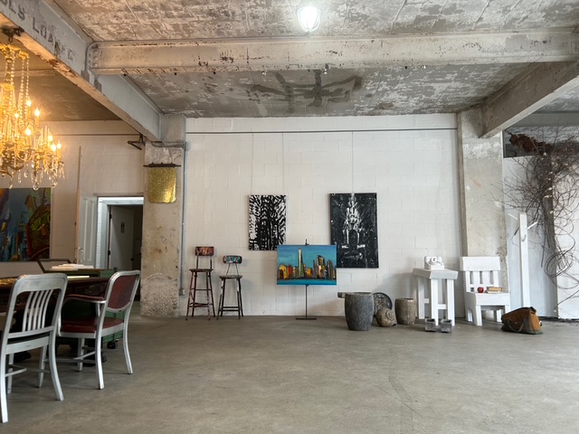 The Showroom at Lift Trucks Art, Croton Falls NY, paintings available directly from the studio